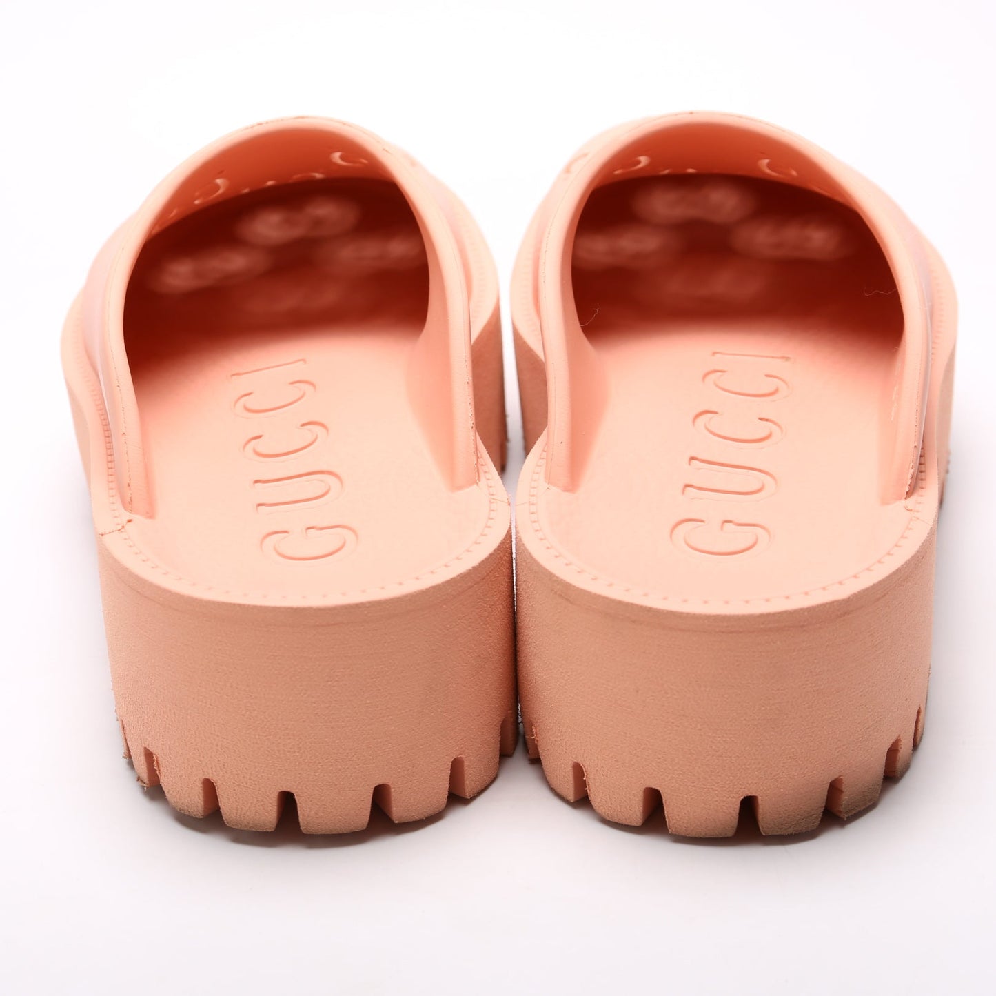 Gucci Rubber Lug Sole Platform Sandals Size 40