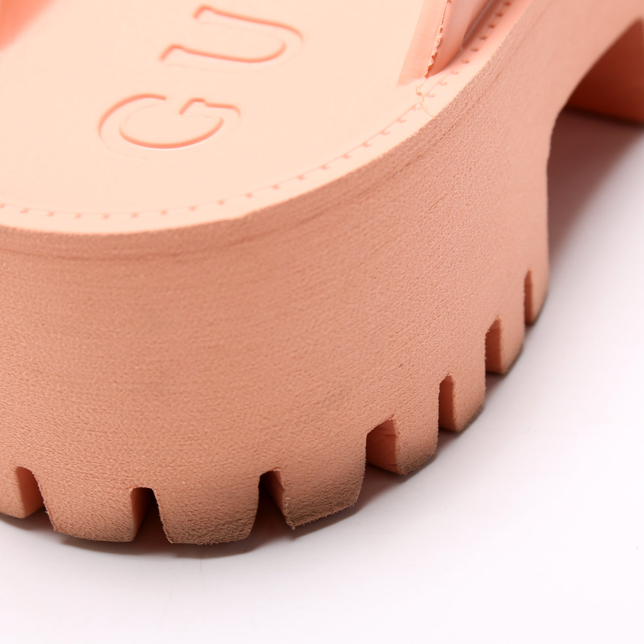 Gucci Rubber Lug Sole Platform Sandals Size 40