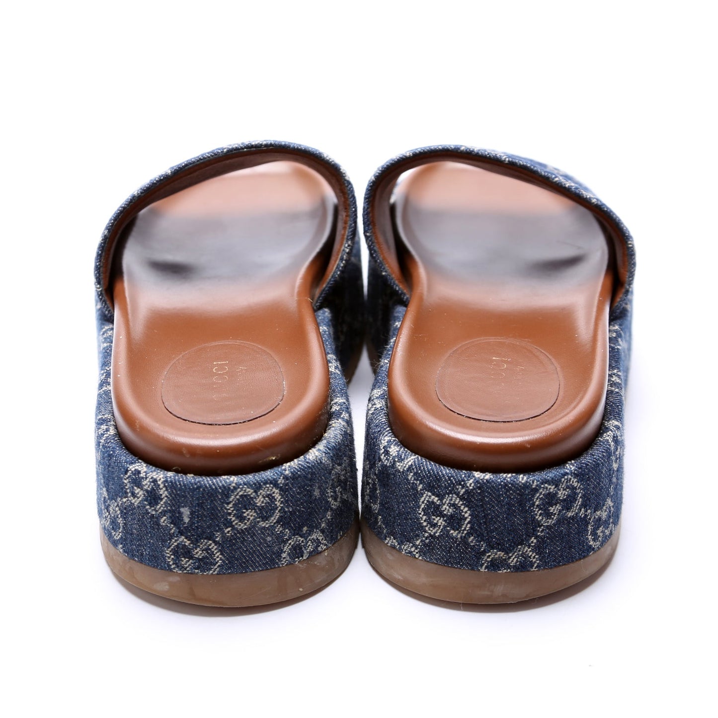 Gucci Denim Platform Slides Size 39