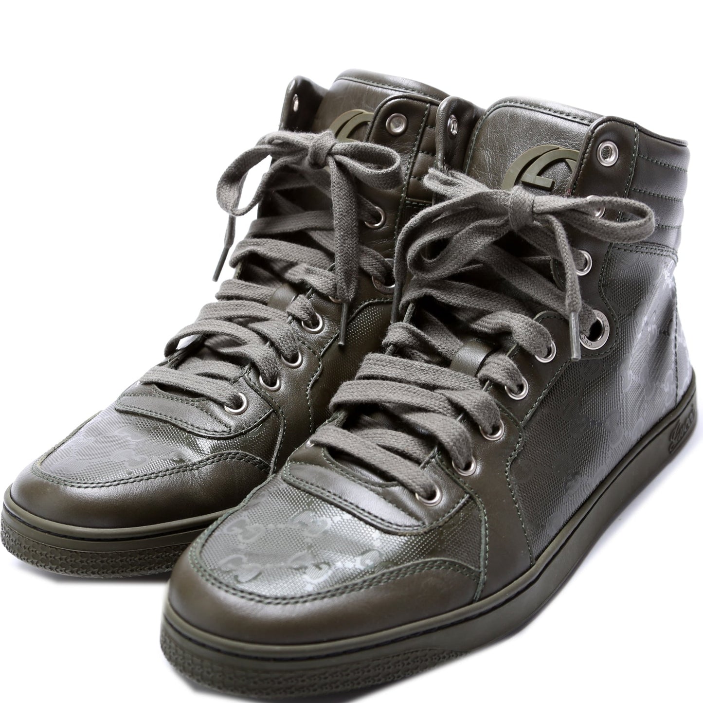 Gucci Imprime Interlocking G Hightop Sneakers Mens Size 7