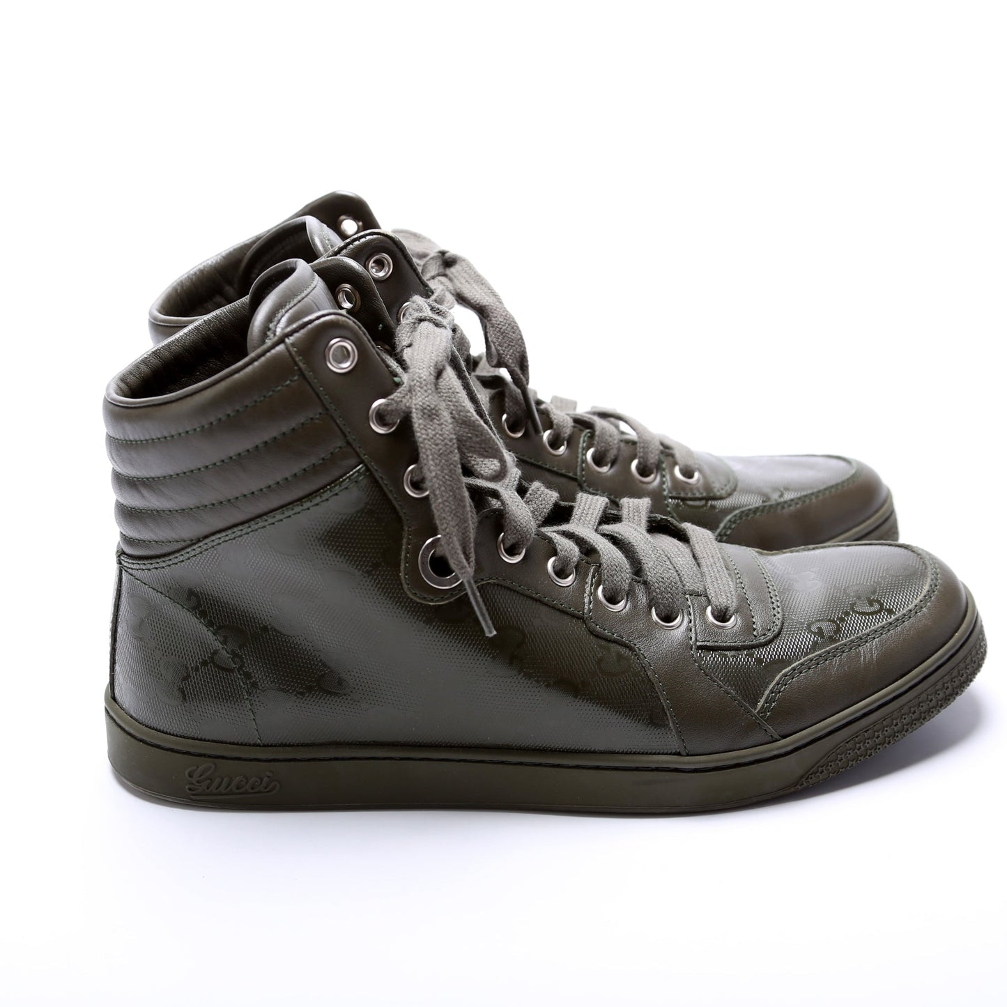 Gucci Imprime Interlocking G Hightop Sneakers Mens Size 7
