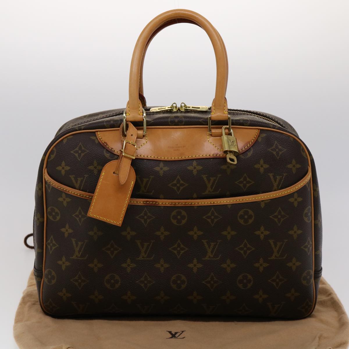 Louis Vuitton Brown Canvas Deauville handbag bag