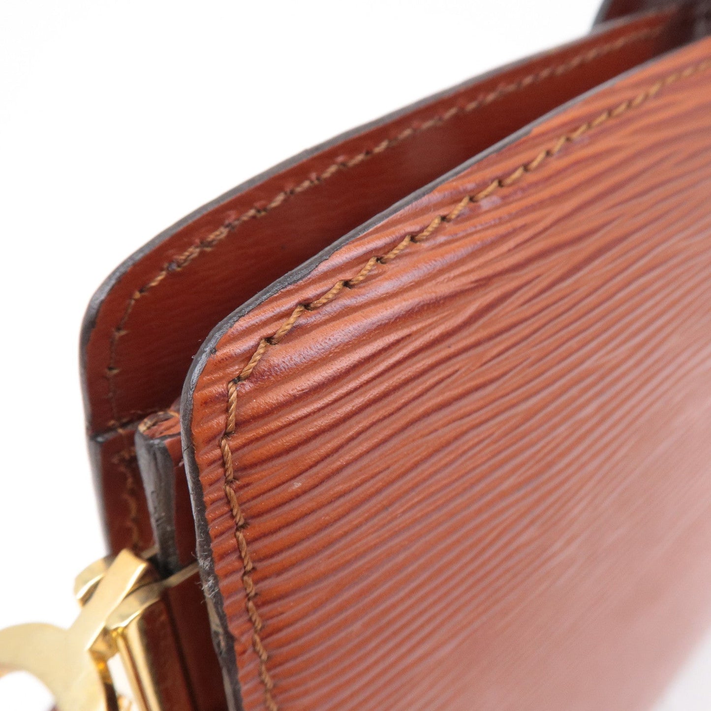 Louis Vuitton Epi Capucines Shoulder Bag Kenya Brown M52343