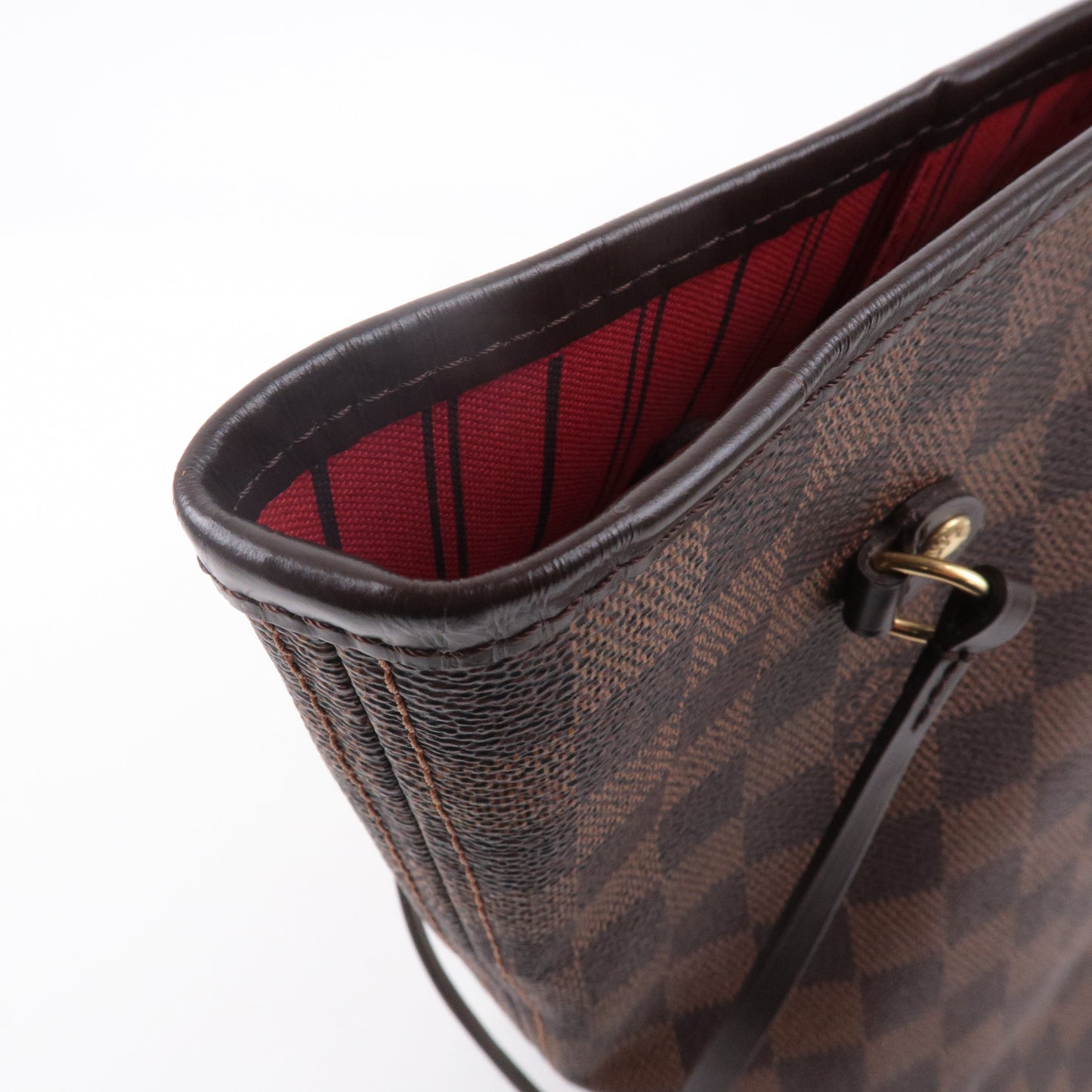 Louis Vuitton Damier Neverfull MM Tote Bag Brown N51105