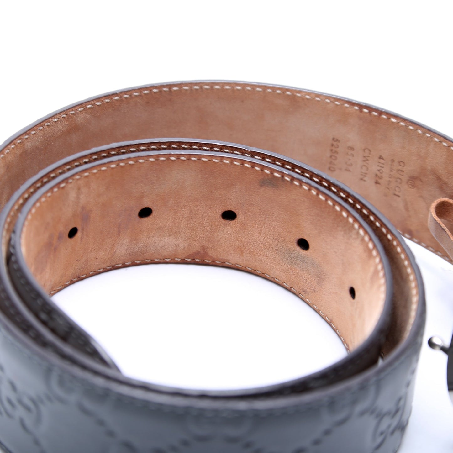 Guccissima Belt Size /