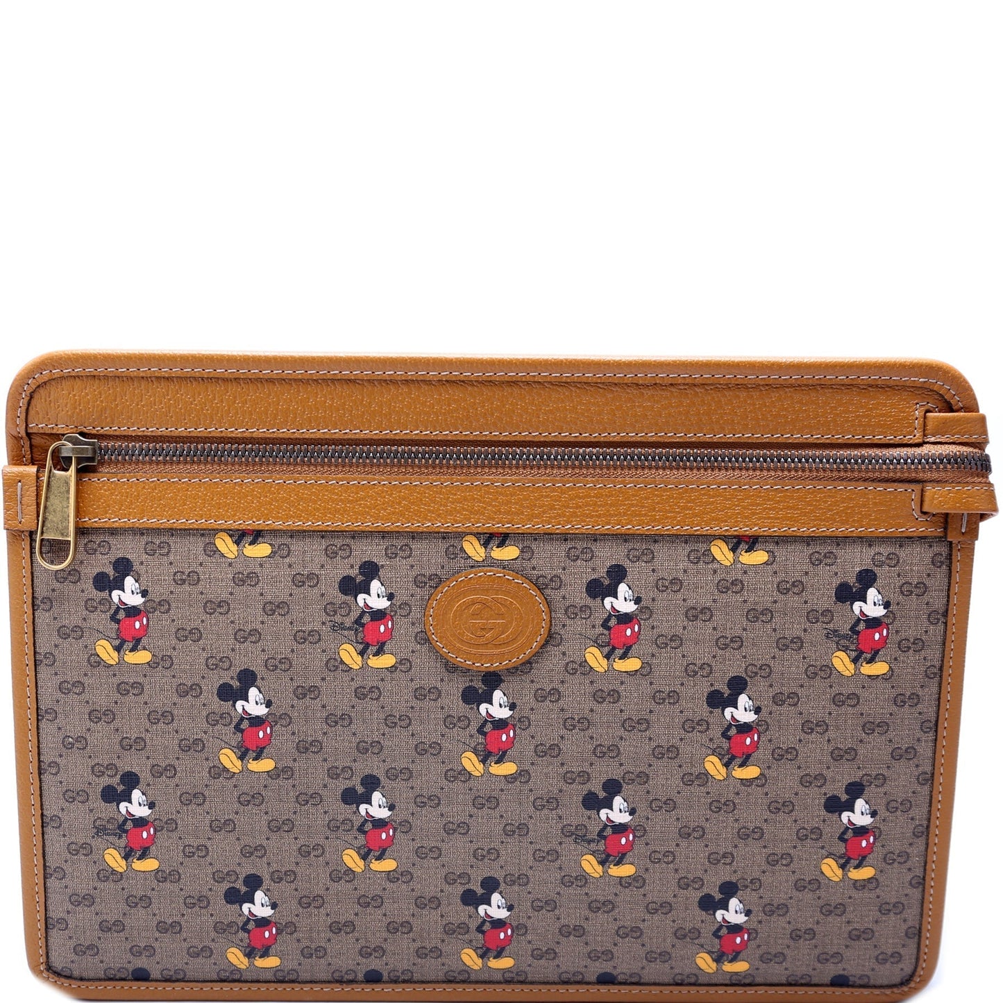 Gucci X Disney GG Supreme Mickey Mouse Zip Pouch