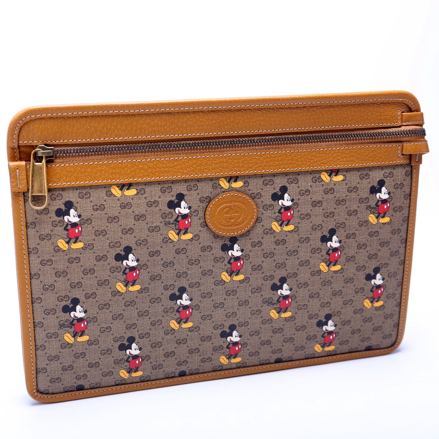 Gucci X Disney GG Supreme Mickey Mouse Zip Pouch