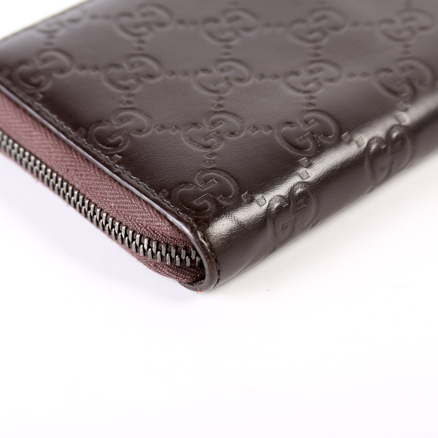 Guccissima Zip Wallet Brown