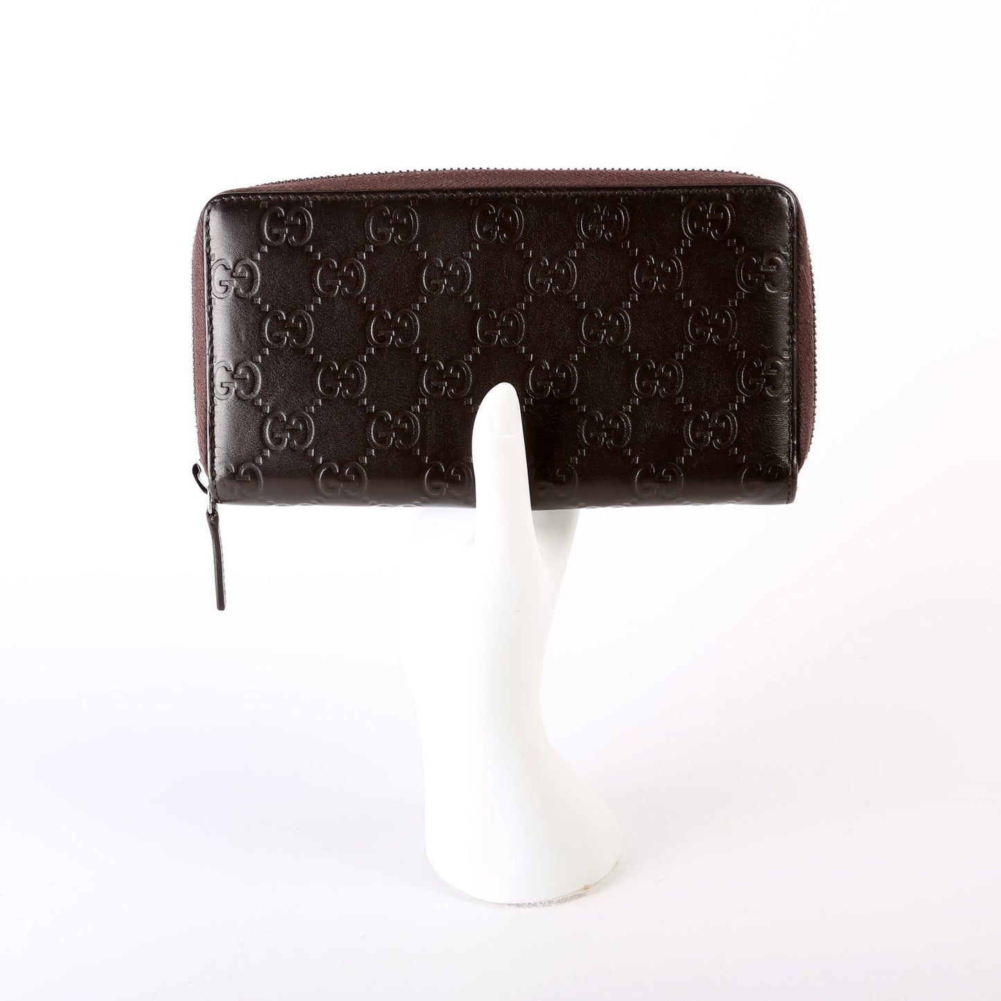 Guccissima Zip Wallet Brown