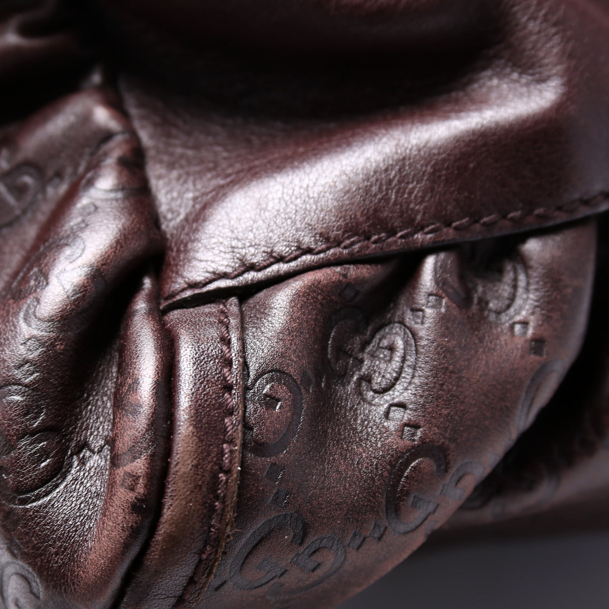 Guccissima D Ring Hobo Brown