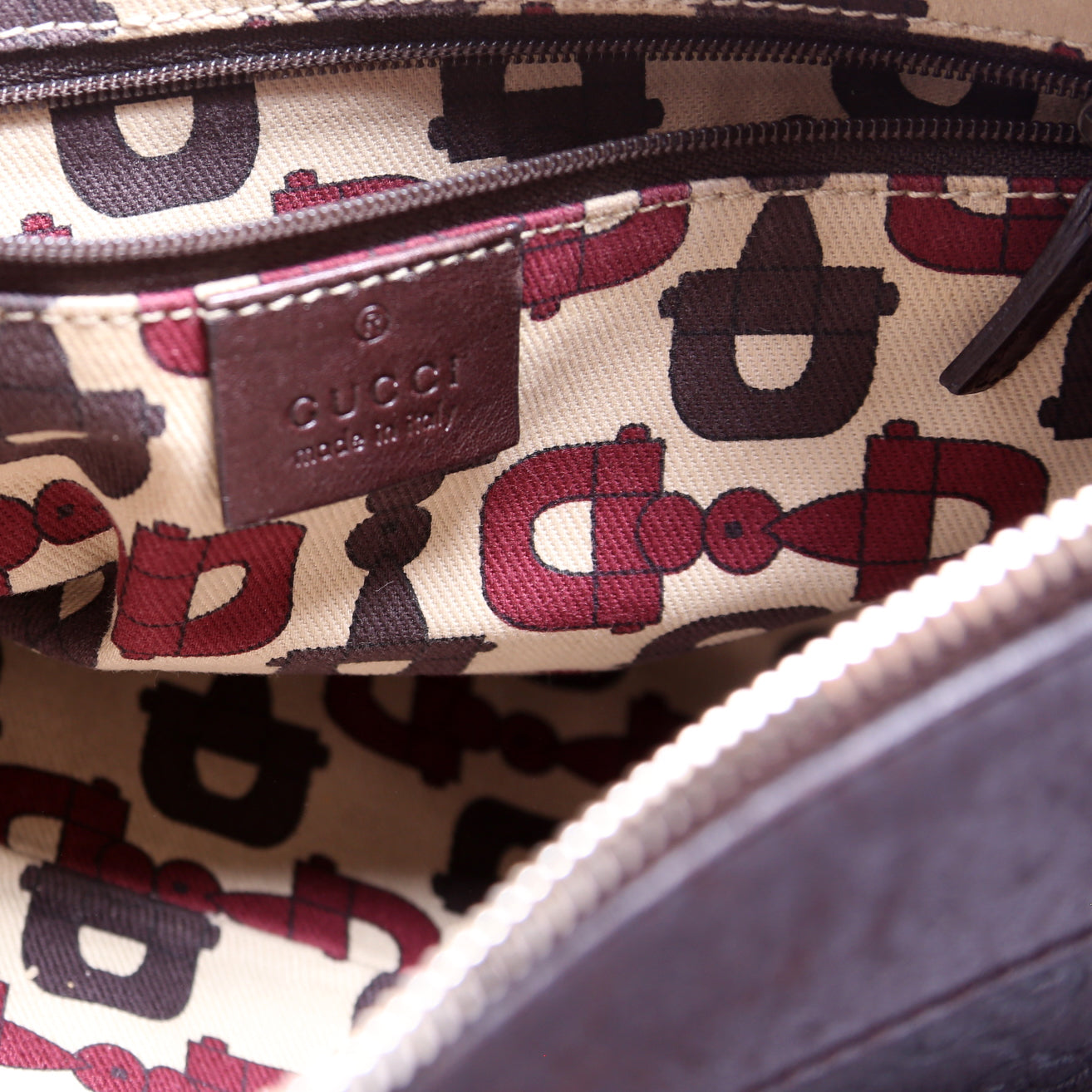 Guccissima D Ring Hobo Brown