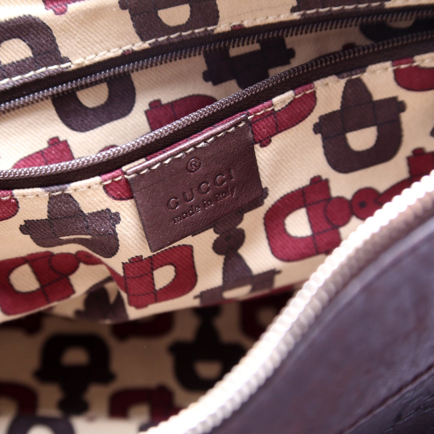 Guccissima D Ring Hobo Brown