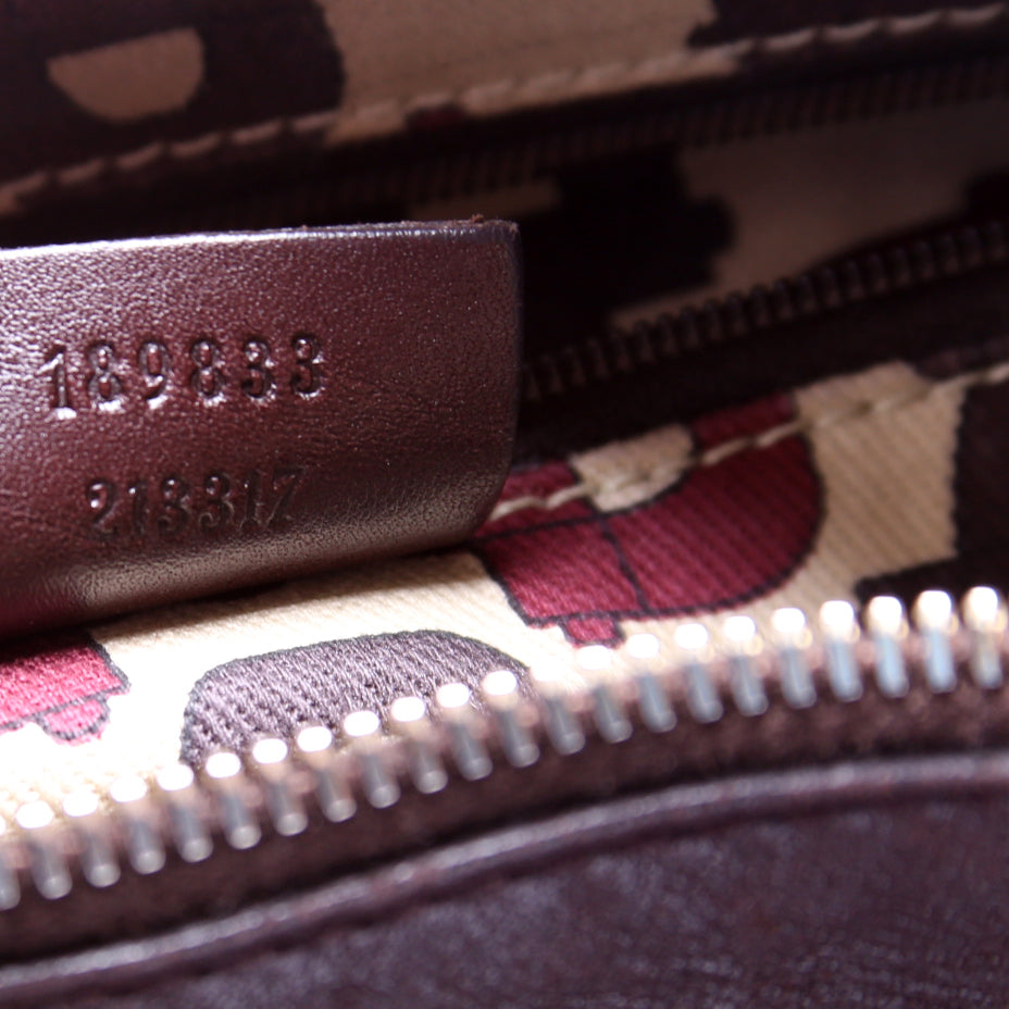 Guccissima D Ring Hobo Brown