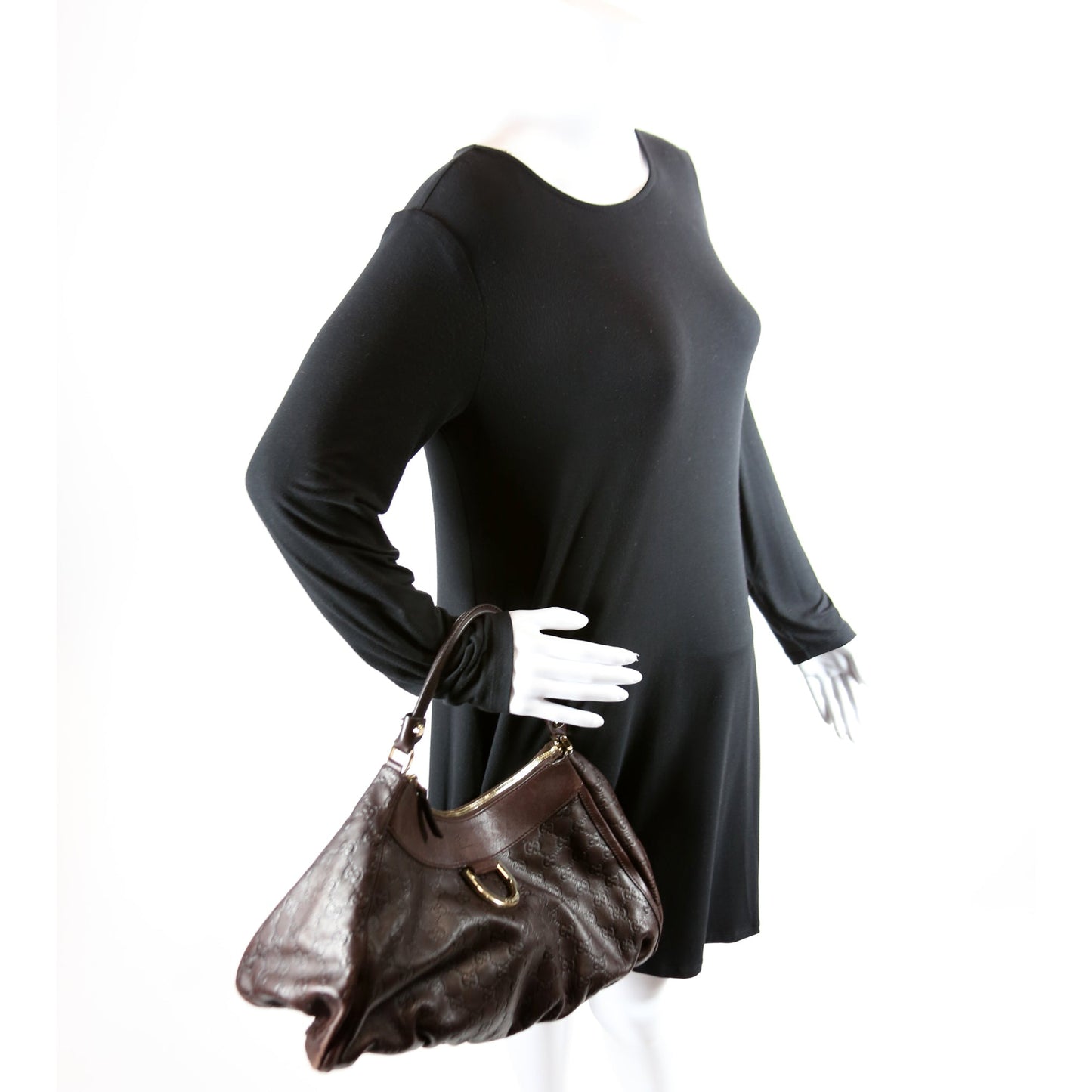 Guccissima D Ring Hobo Brown