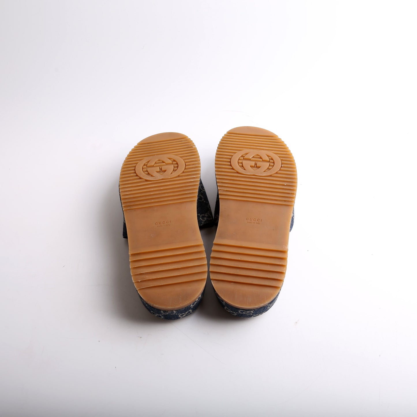 Gucci GG Canvas Platform Slides Size