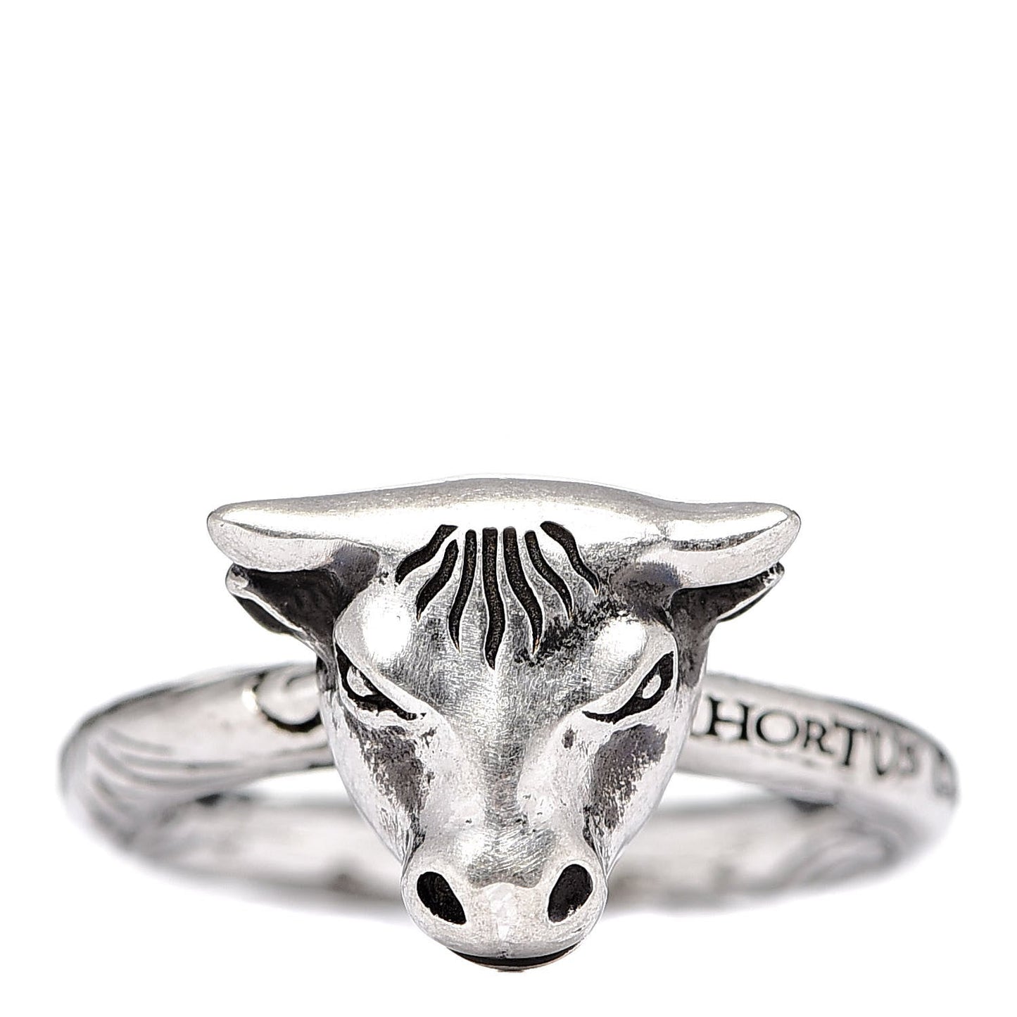 Gucci Anger Forest Bulls Head Ring in Sterling Silver