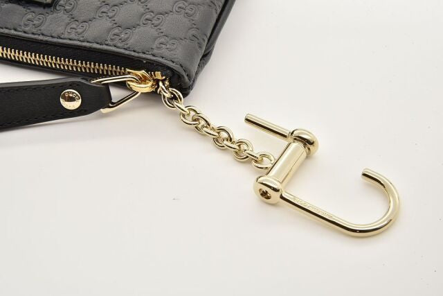 Gucci Microguccissima Key Chain Coin Pouch in Black