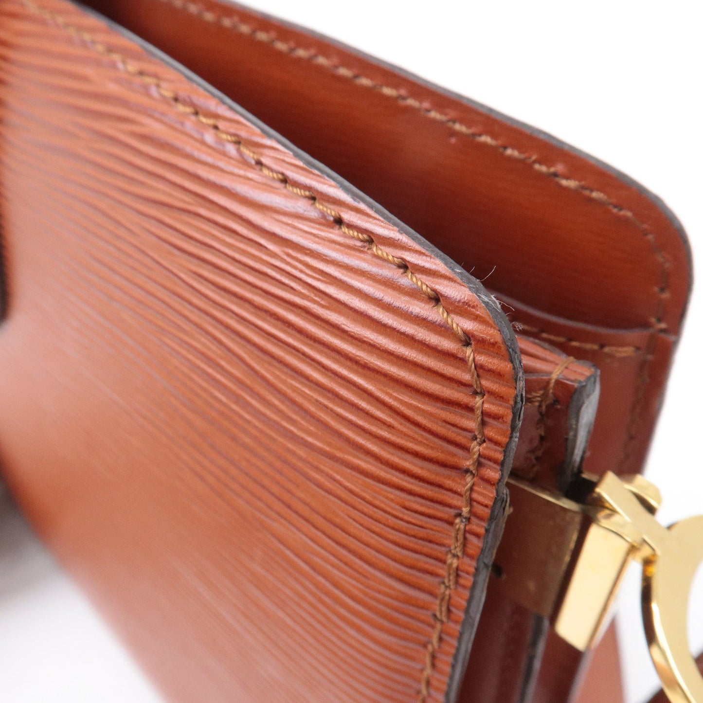 Louis Vuitton Epi Capucines Shoulder Bag Kenya Brown M52343