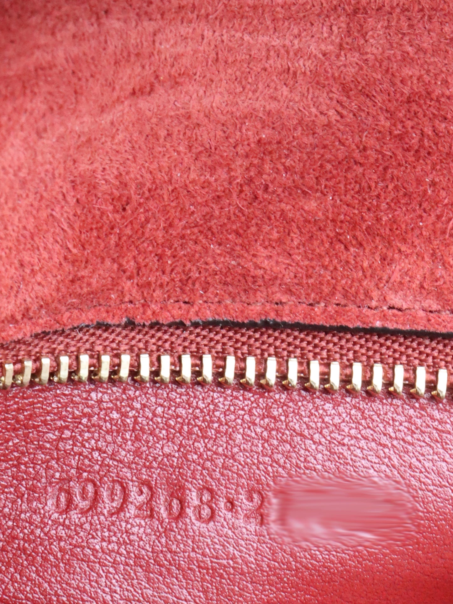 Gucci Blondie Red Suede Shoulder Bag.