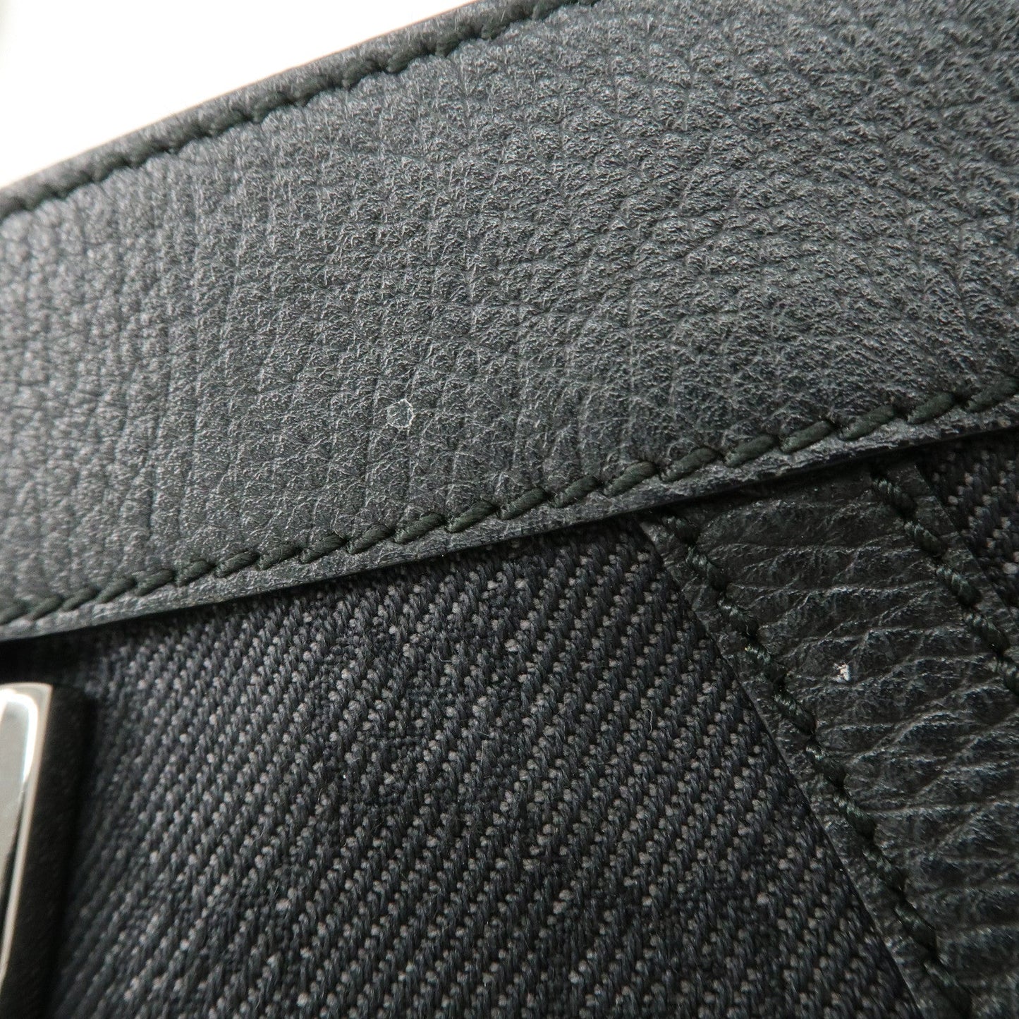 GUCCI Abbey GG Canvas Leather Shoulder Bag Black 265691
