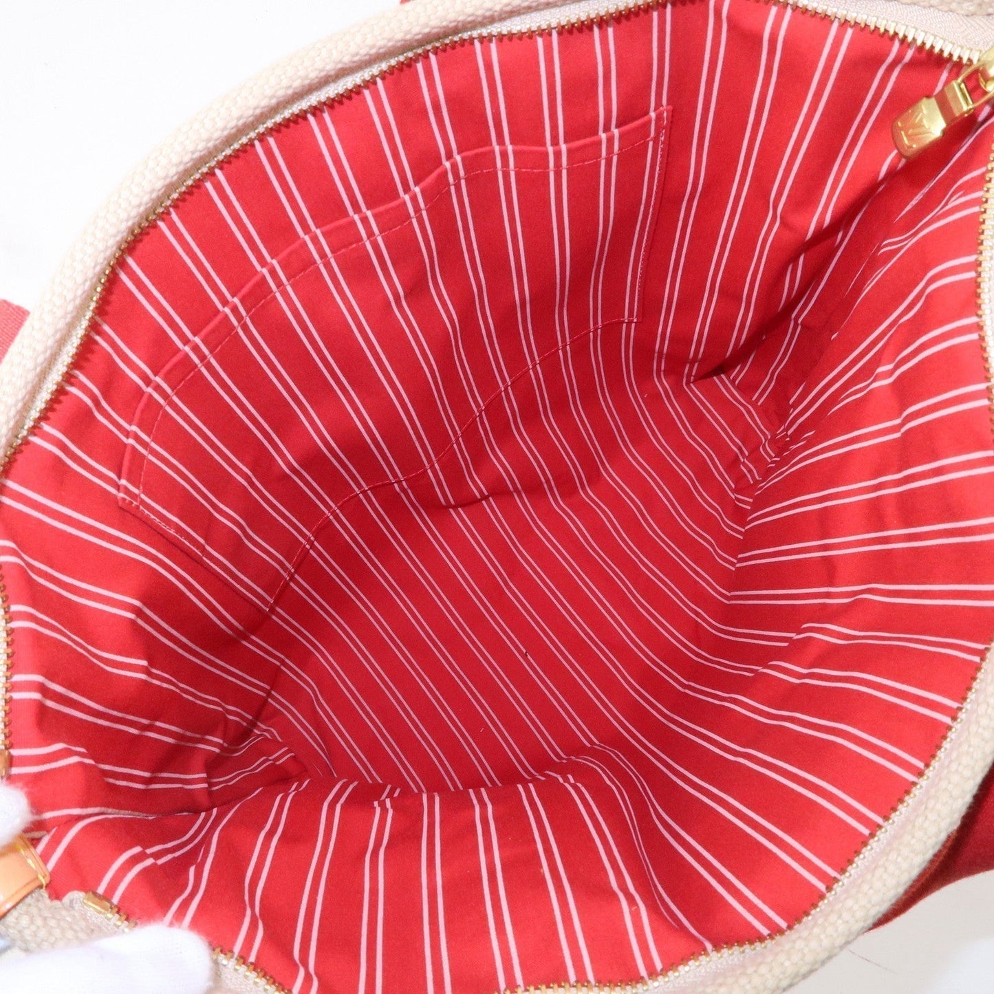 Louis Vuitton Antigua Cabas MM Tote Bag Hand Bag Rouge M40035