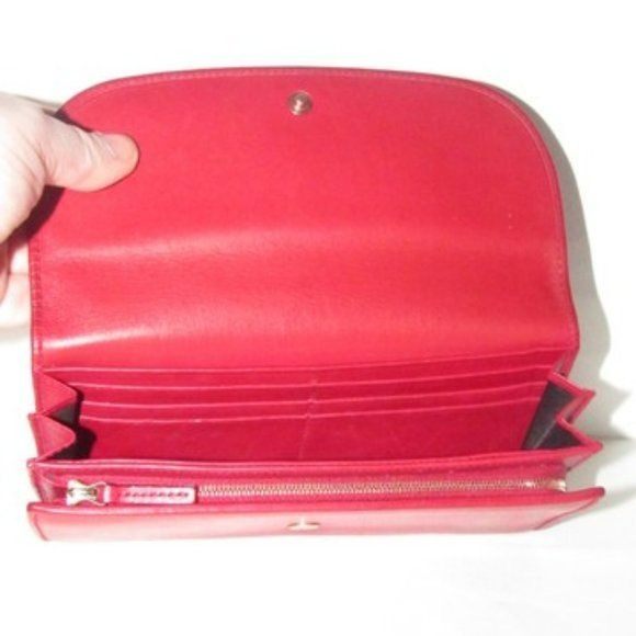 Gucci Supple Dark Red GG Leather XL Checkbook