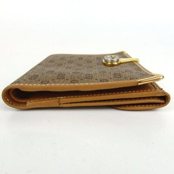 GUCCI Vintage Brown Guccissima Micro G Logo Print