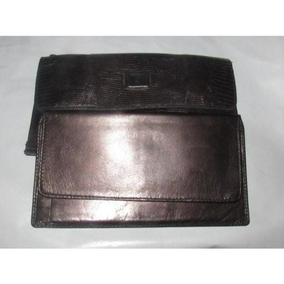 GUCCI Vintage Brown Snakeskin XL Checkbook