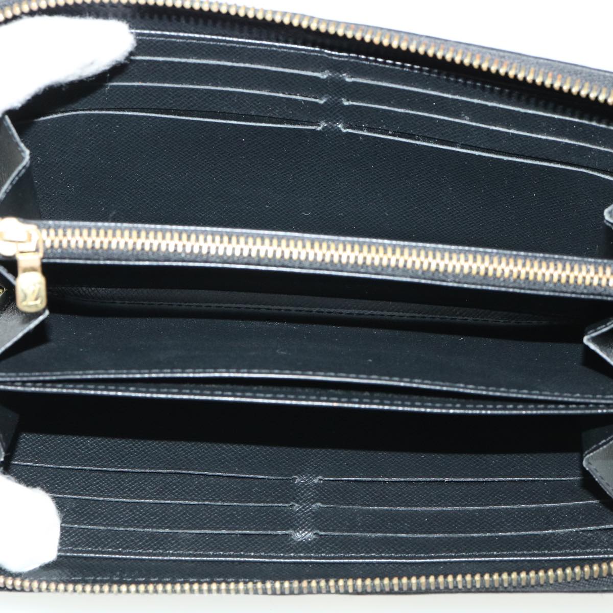 Louis Vuitton Black Leather Portefeuille zippy wallet accessories