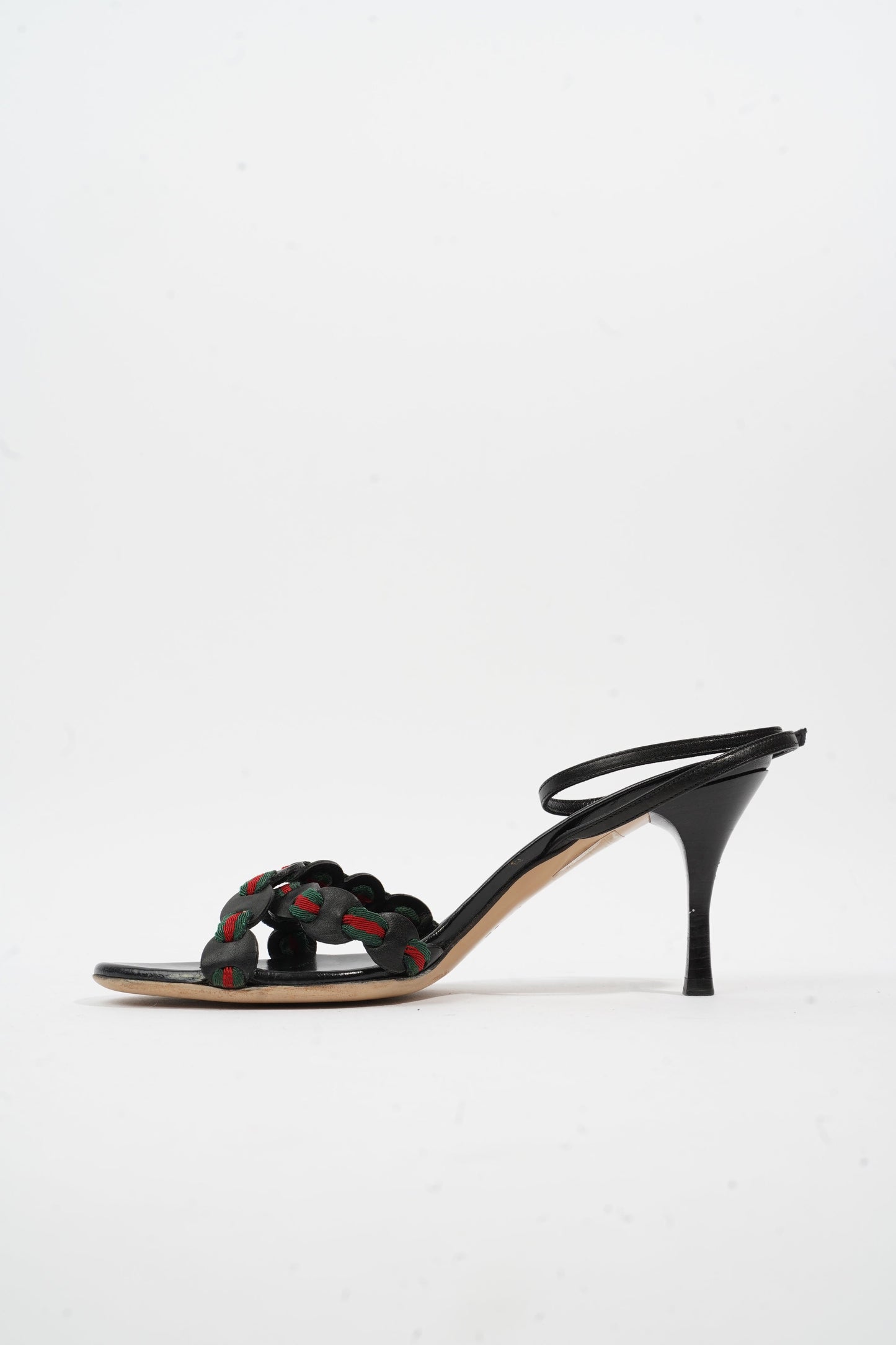 Gucci Strap Sandal Black Leather EU 37 UK 4