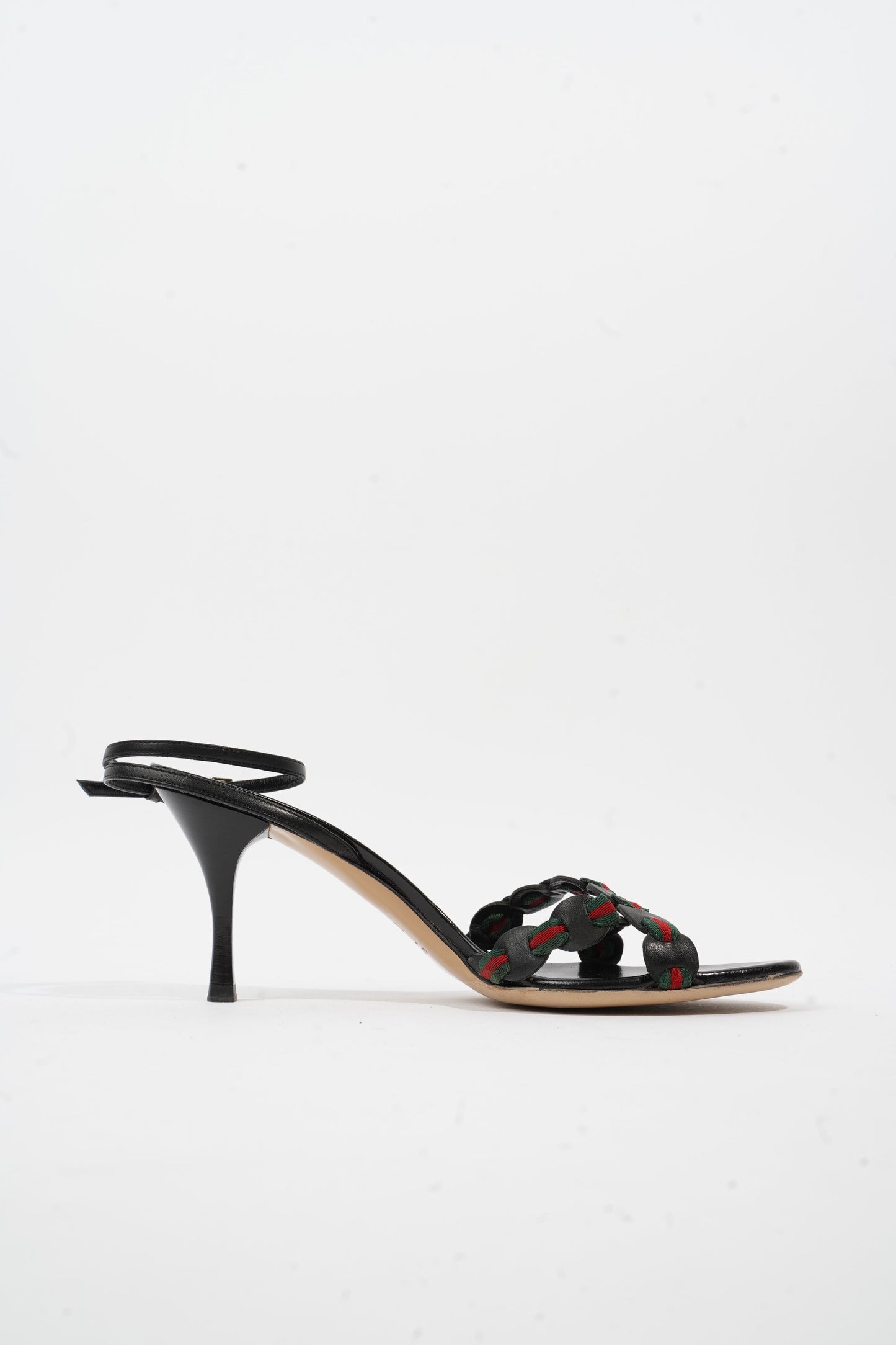Gucci Strap Sandal Black Leather EU 37 UK 4