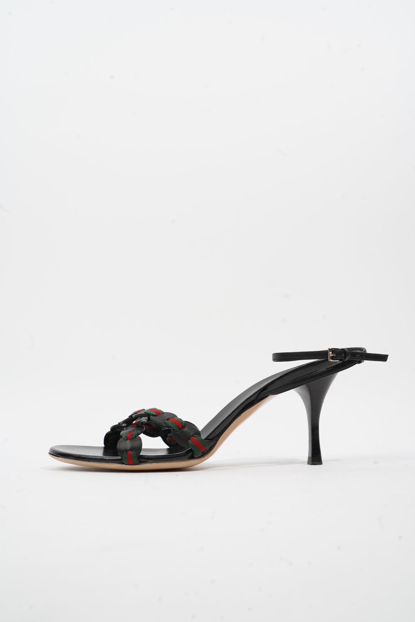 Gucci Strap Sandal Black Leather EU 37 UK 4