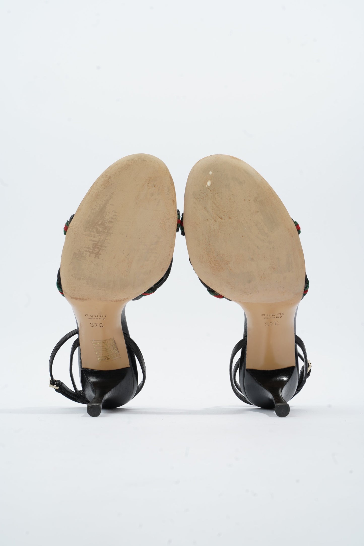 Gucci Strap Sandal Black Leather EU 37 UK 4