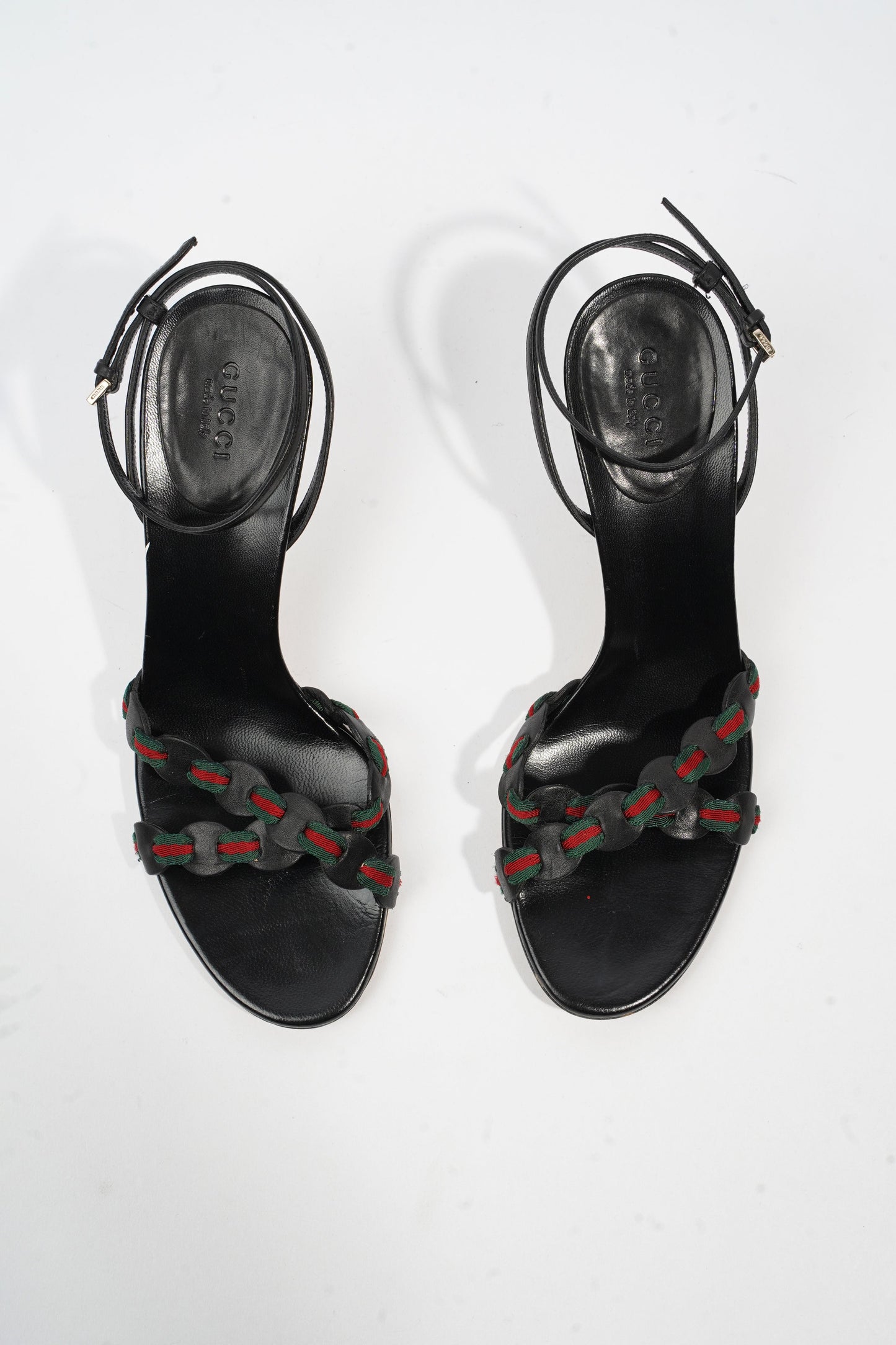 Gucci Strap Sandal Black Leather EU 37 UK 4