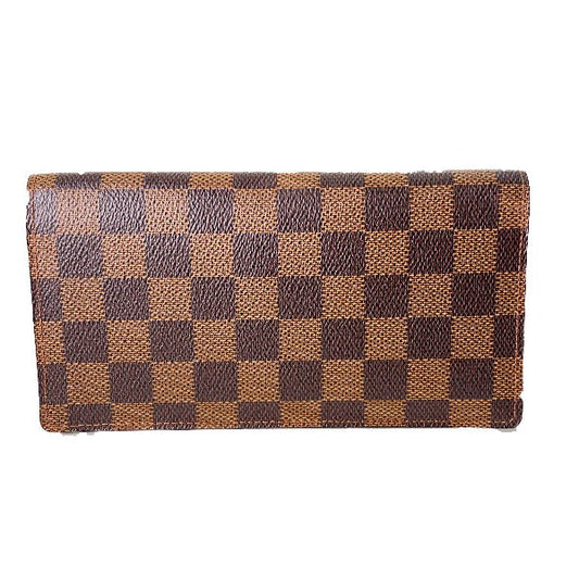 LOUIS VUITTON Bill Compartment N62228 Damier canvas Brown Portefeuille Ron Damier mens Used