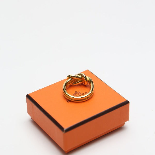 HERMES Scarf ring Other gold Ring No. 20 Accessories With Box Women Used