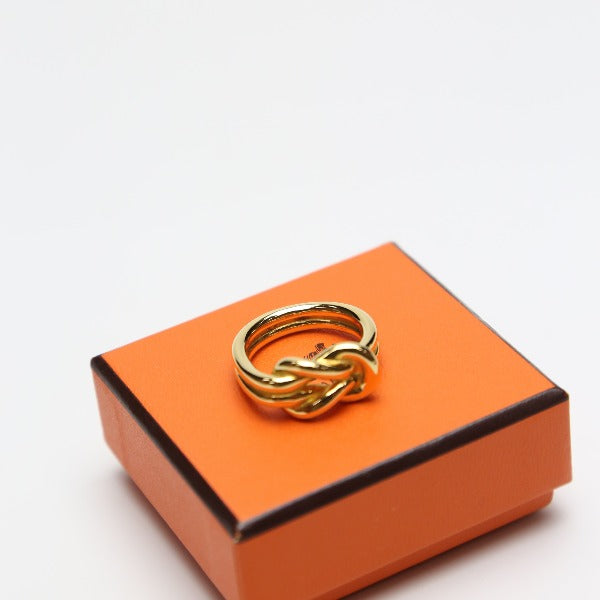 HERMES Scarf ring Other gold Ring No. 20 Accessories With Box Women Used