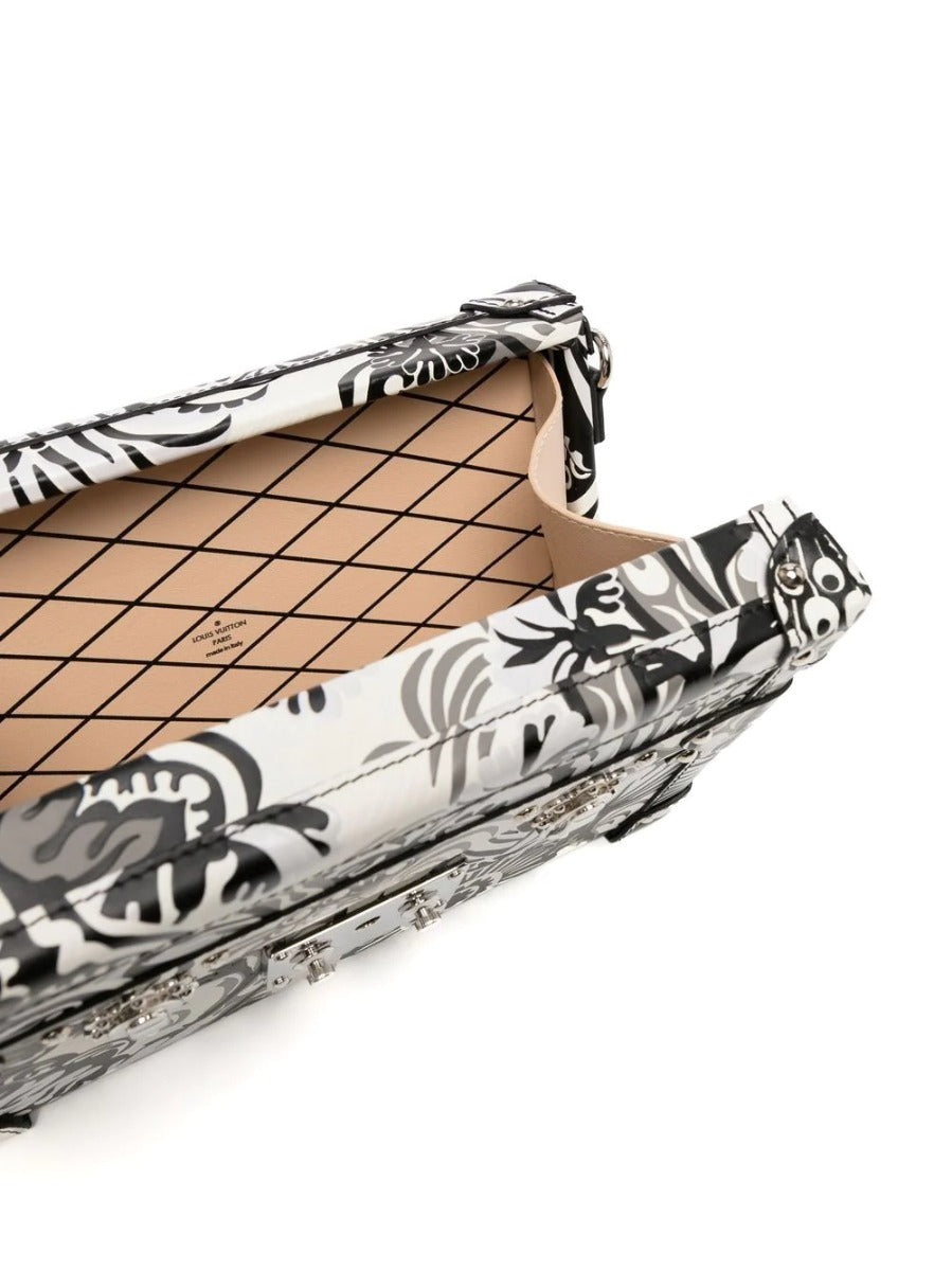LOUIS VUITTON Floral Print Petite Malle Bag