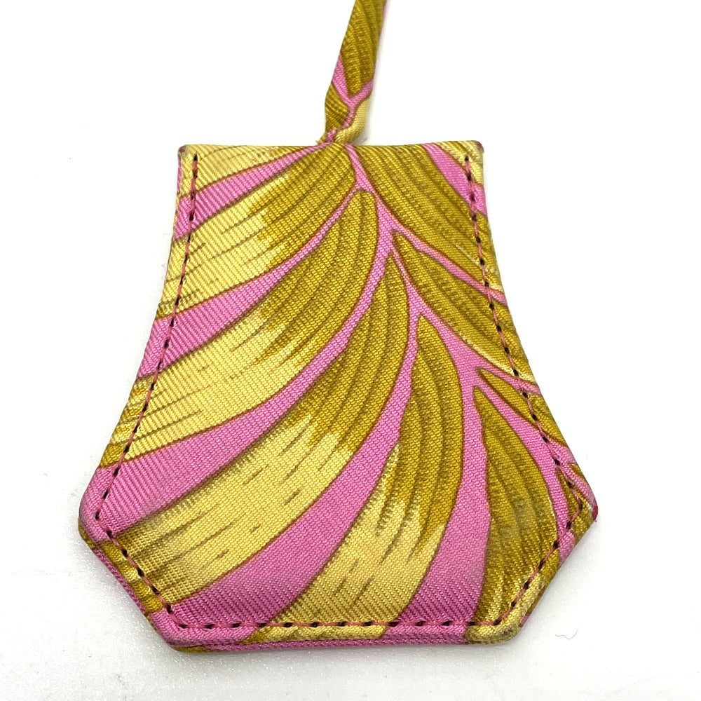 HERMES Shoulder Bag Silk / leather Pink type Tiger pattern silky city GM Women Used