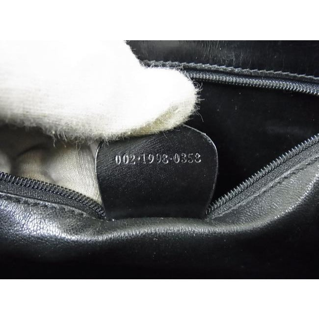 Gucci Top Handle Satcheltote Black Glossy Leather Satchel