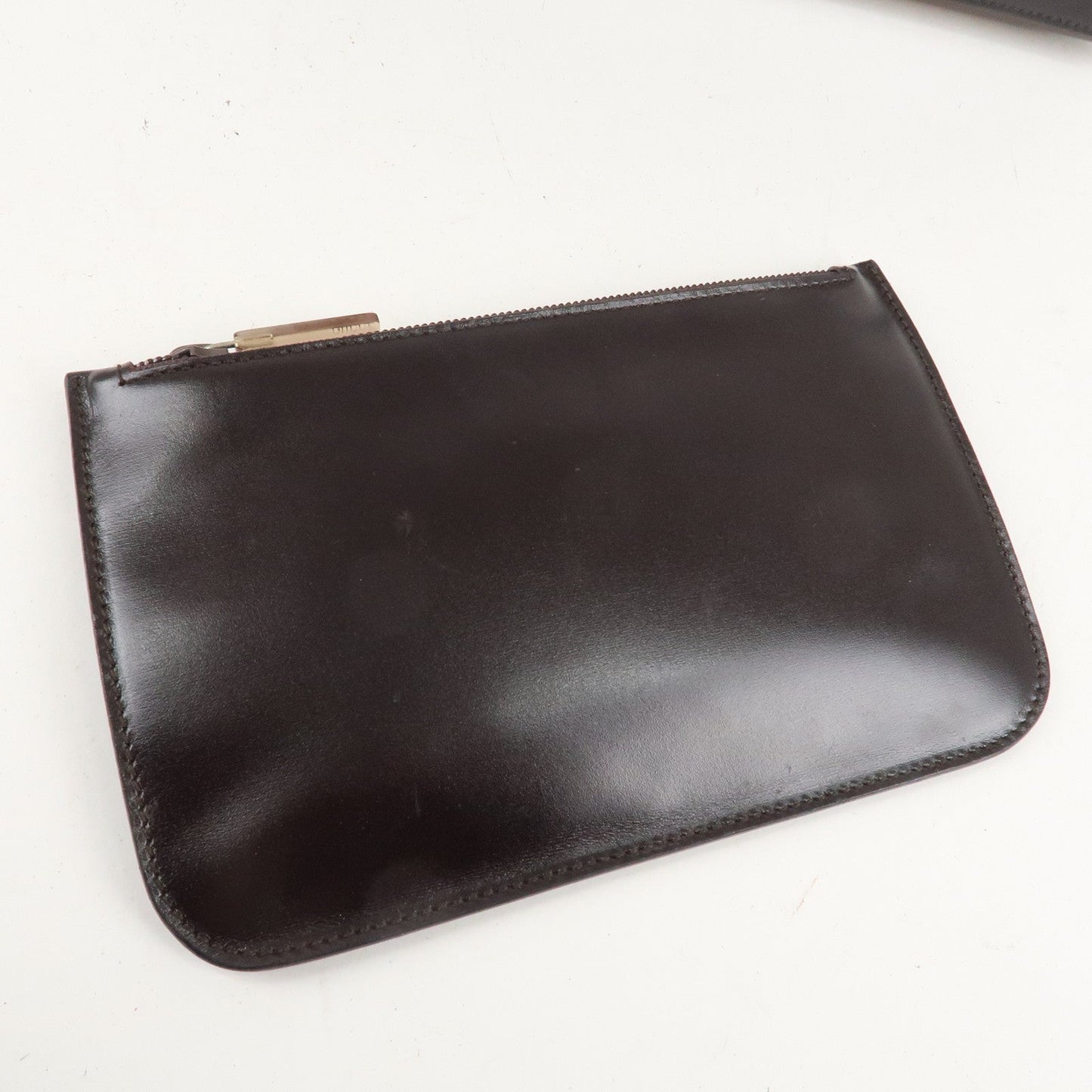 GUCCI Bamboo Vinyl Leather Shoulder Bag Clear Brown 001.2113.1880