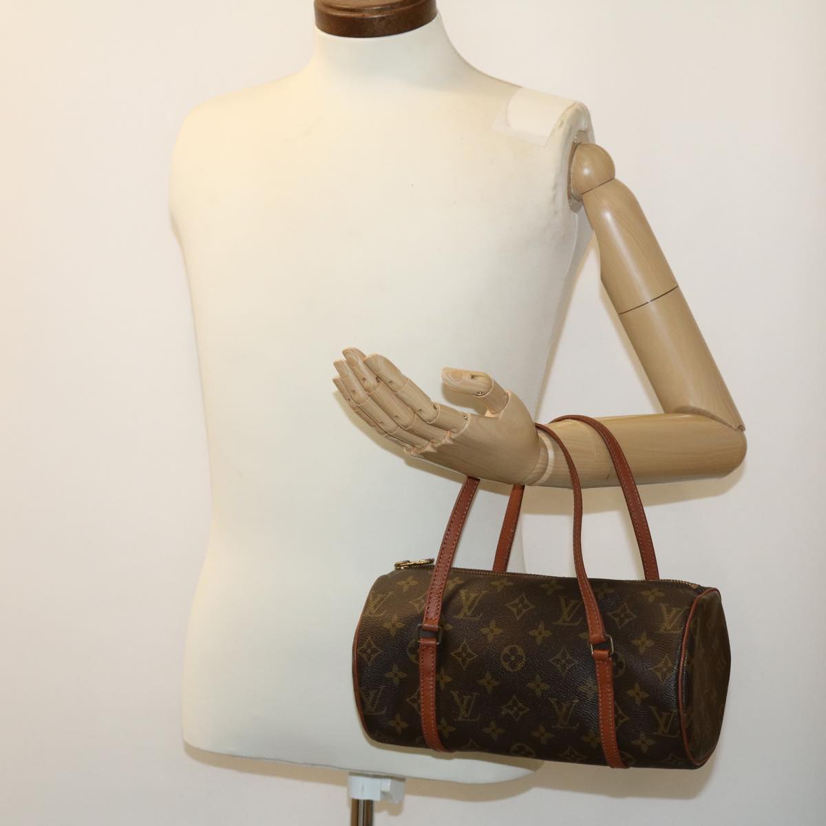 Louis Vuitton Brown Canvas Papillon 26 handbag bag