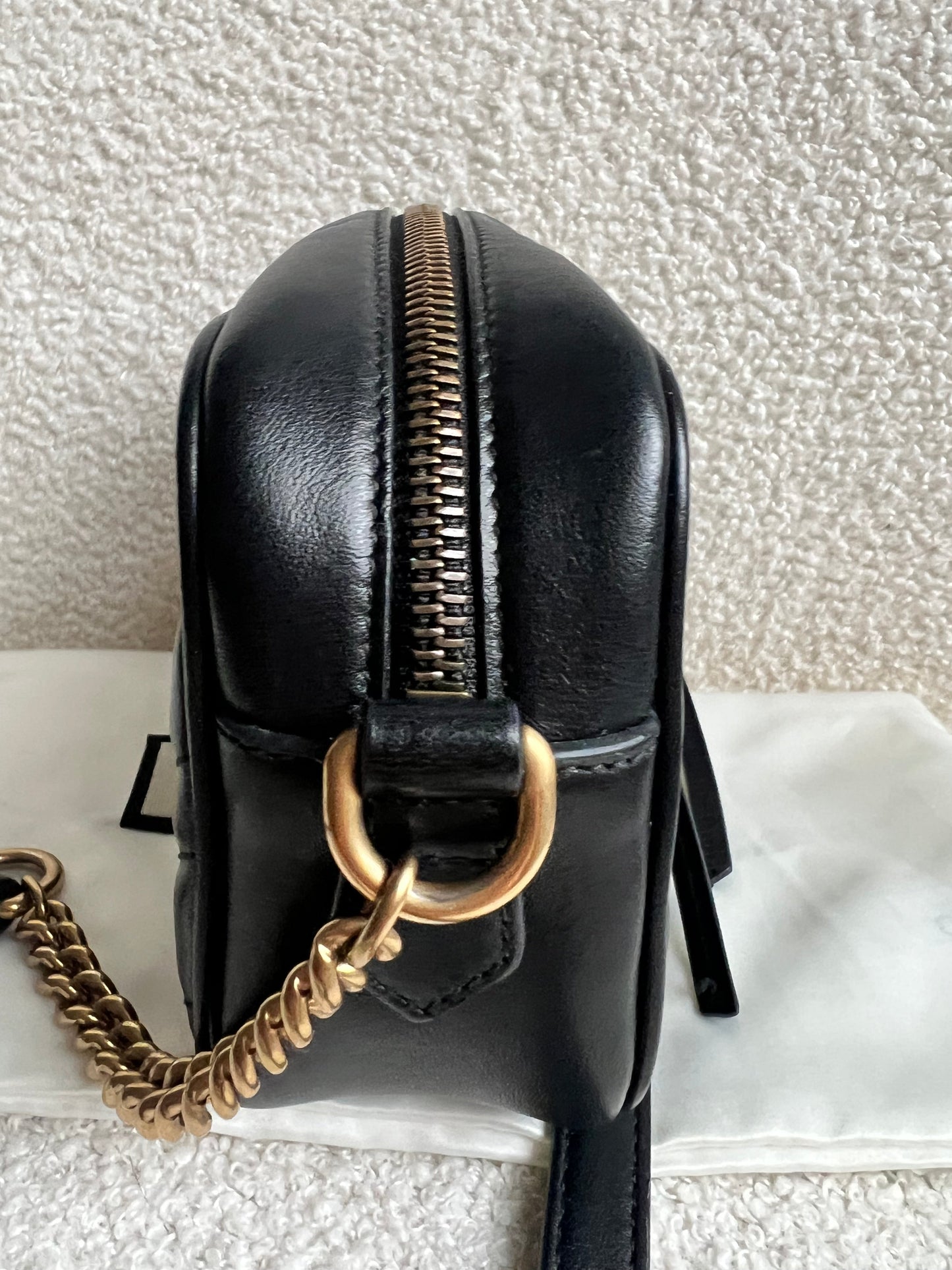 Gucci GG Black Marmont Mini Shoulder Bag (RRP £1,360)