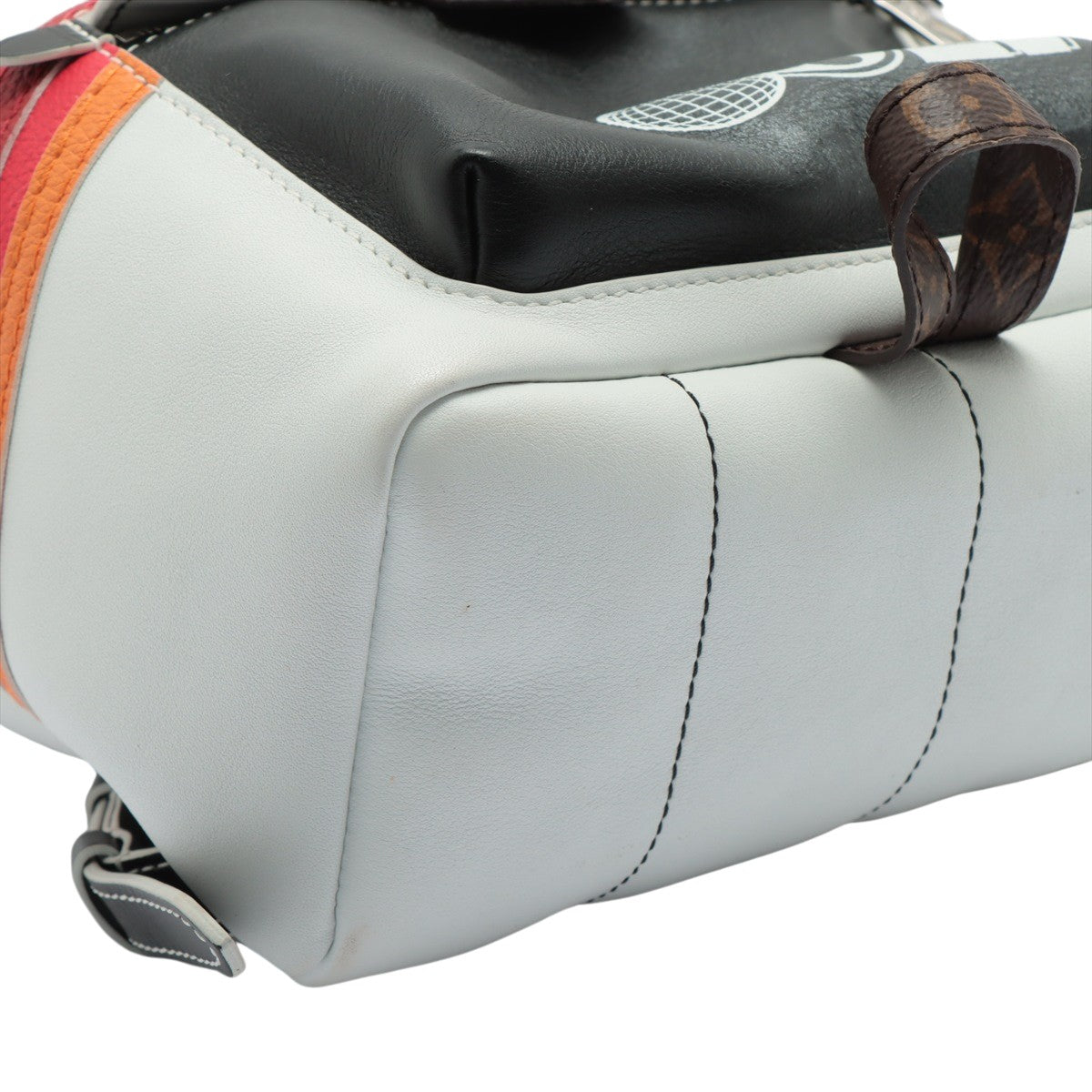 Louis Vuitton Gray Leather Palm Springs shoulder bag