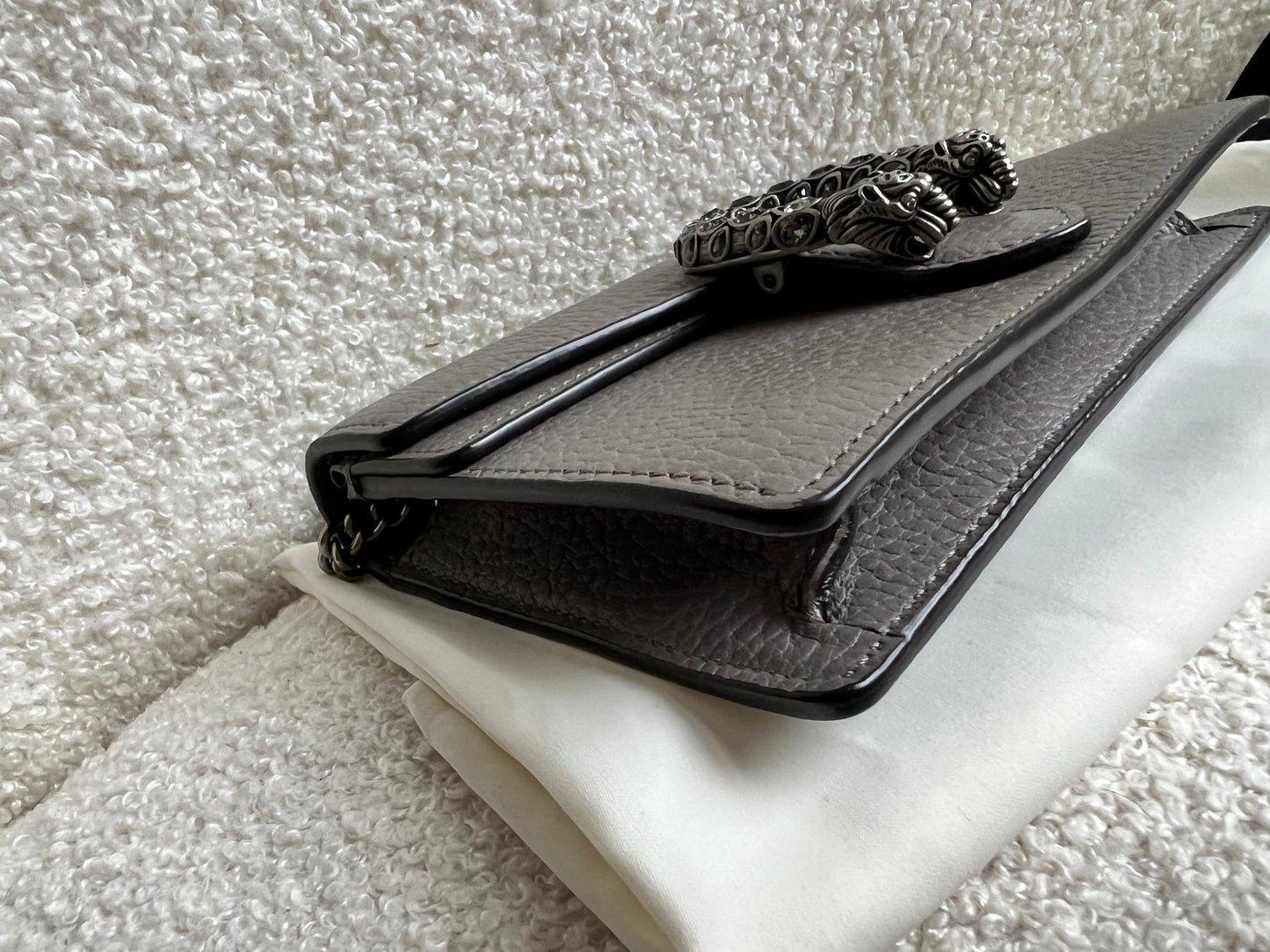 Gucci Dionysus GG Grey Super Mini Shoulder Bag (RRP £985)