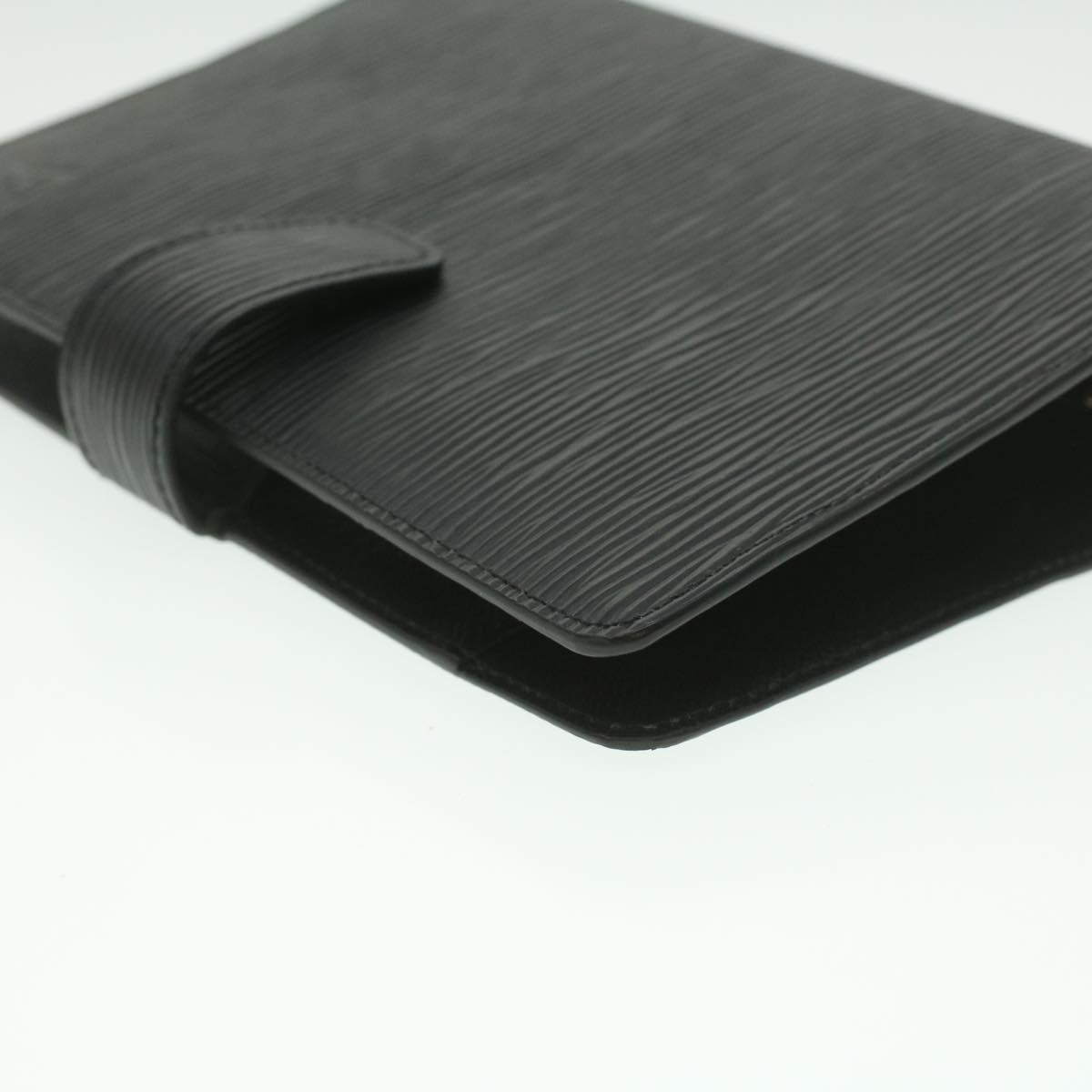 Louis Vuitton Black Leather Agenda cover wallet accessories
