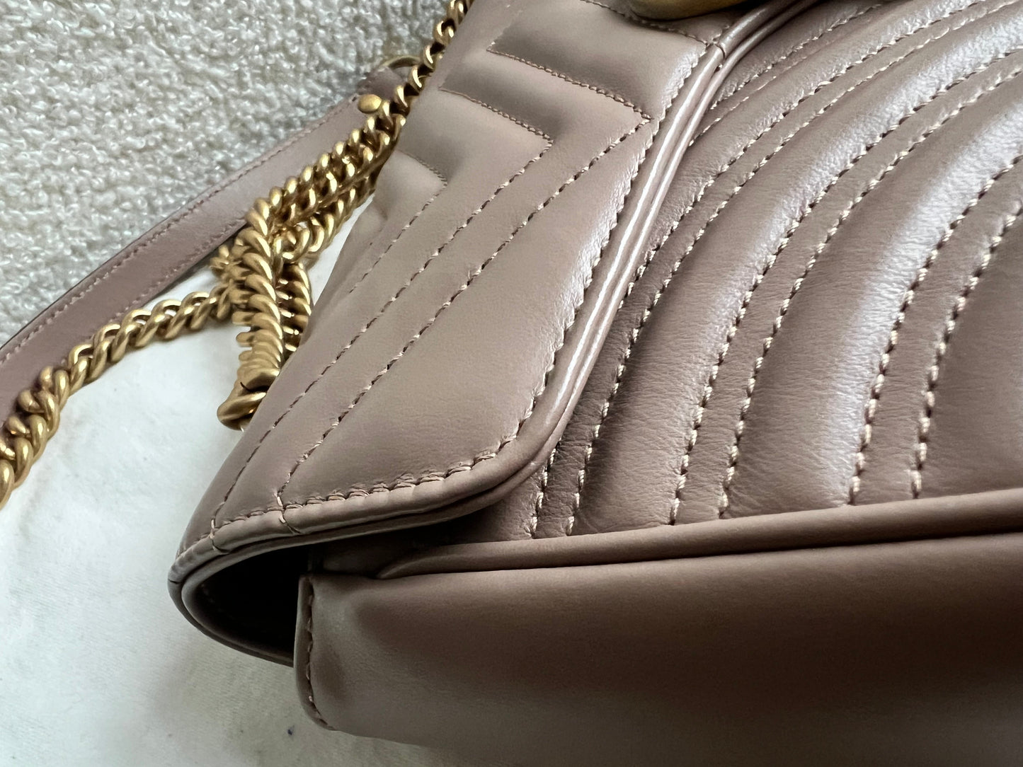 Gucci GG Dusty Pink Marmont Small Shoulder Bag (RRP £2070)
