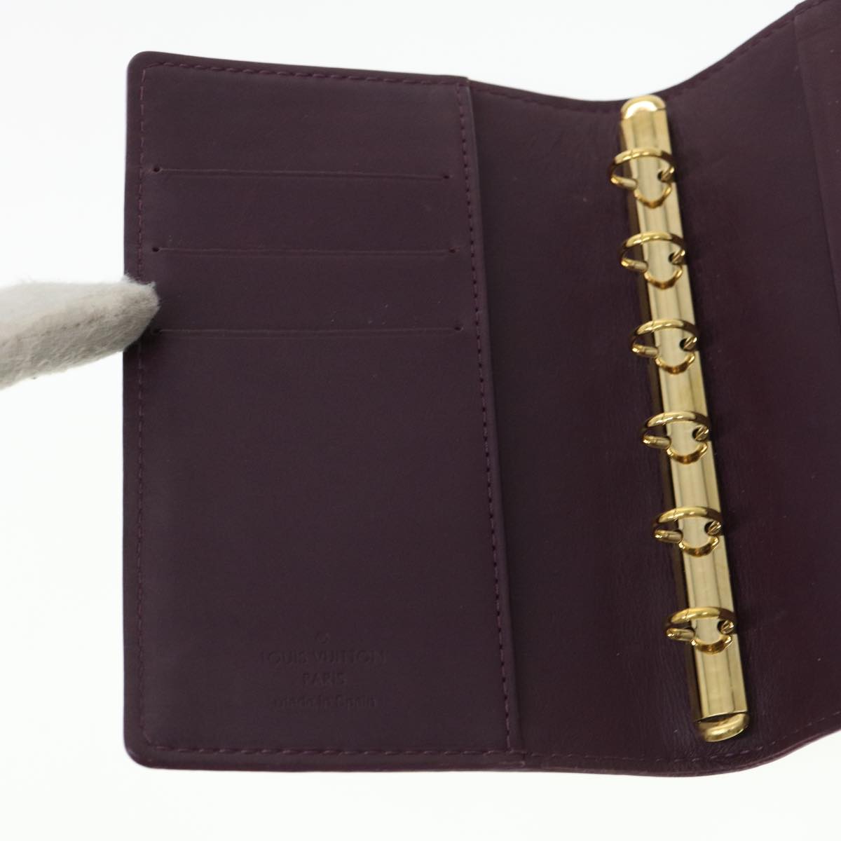 Louis Vuitton Bordeaux Patent leather Agenda cover wallet accessories