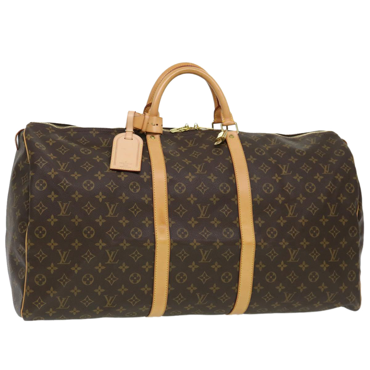 Louis Vuitton Brown Canvas Keepall 60 travel bag