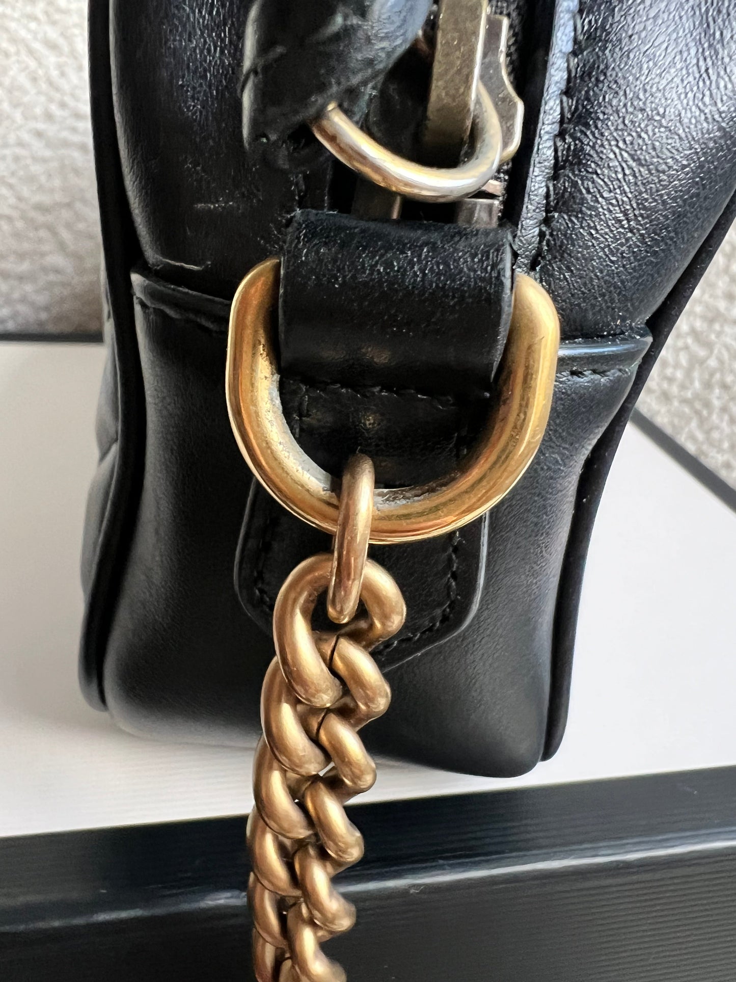Gucci GG Black Marmont Mini Shoulder Bag (RRP £1,360)